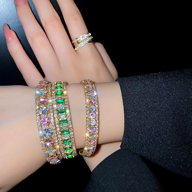 Pulseras elegantes con circonitas