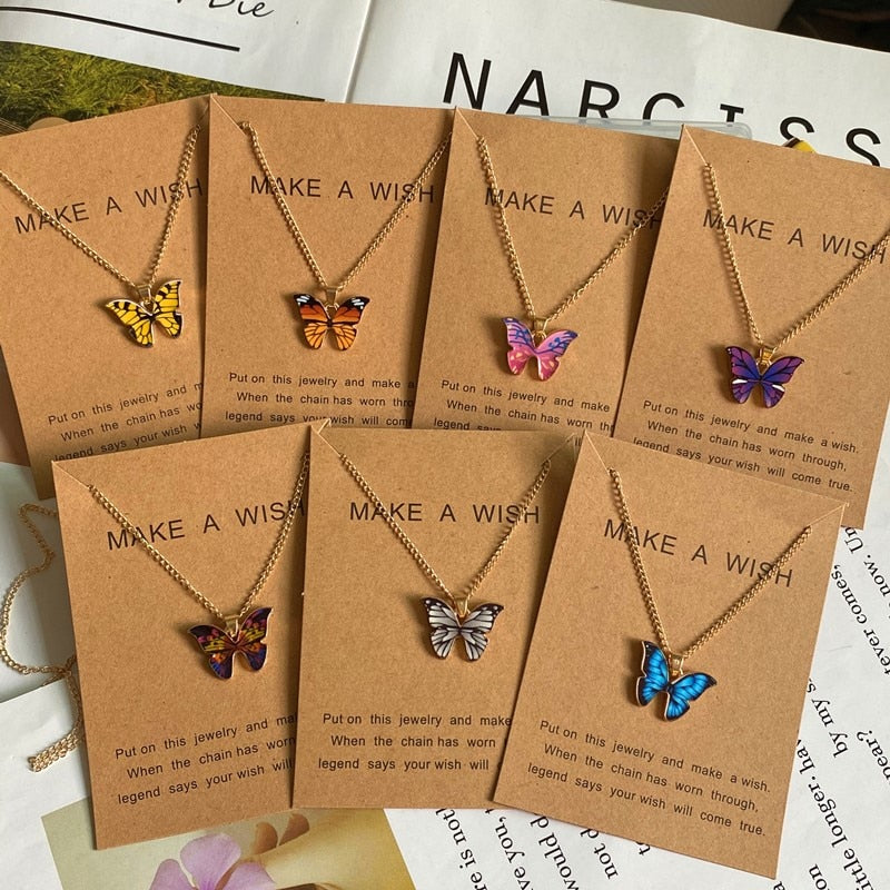 Collares con mariposas