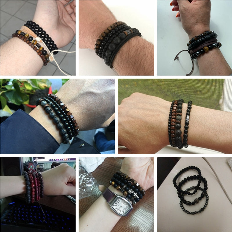 Pulseras de moda con minerales