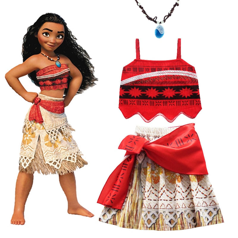 Traje de Moana para niñas