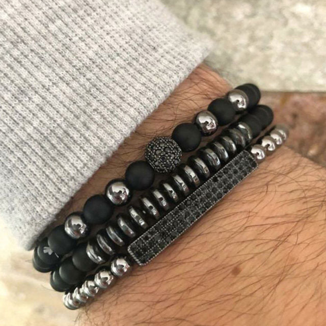 Brazalete de cuentas para hombre