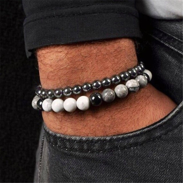 Brazalete de cuentas para hombre