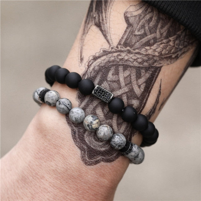 Brazalete de cuentas para hombre