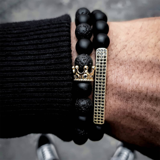 Brazalete de cuentas para hombre