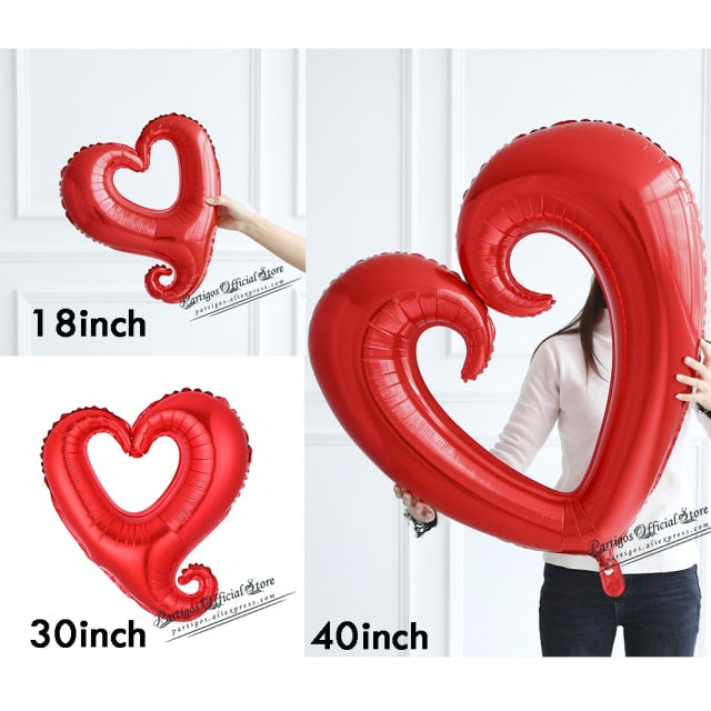 Corazones  estilosos como globos