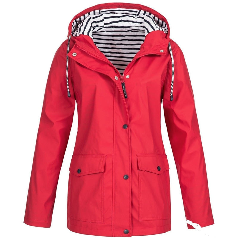 Chaqueta cortaviento impermeable de mujer