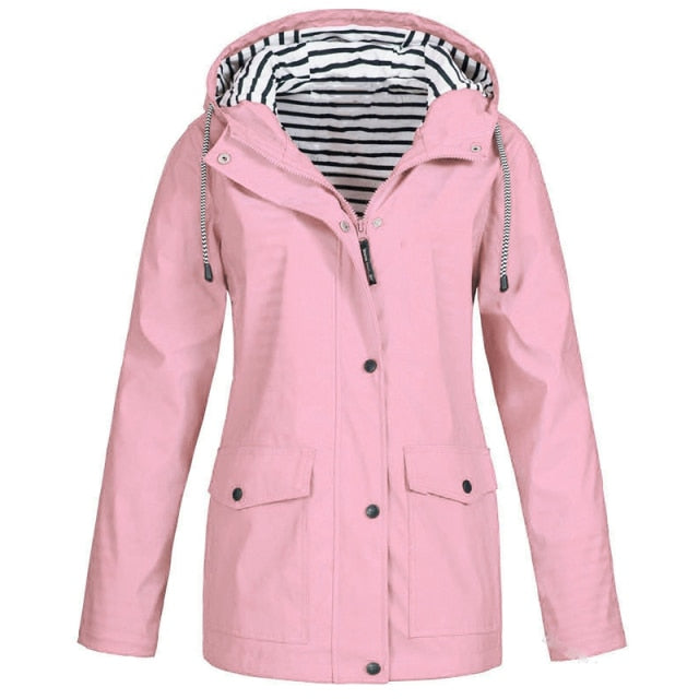 Chaqueta cortaviento impermeable de mujer