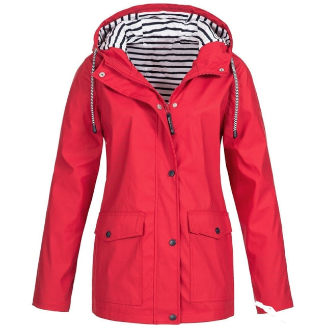 Chaqueta cortaviento impermeable de mujer