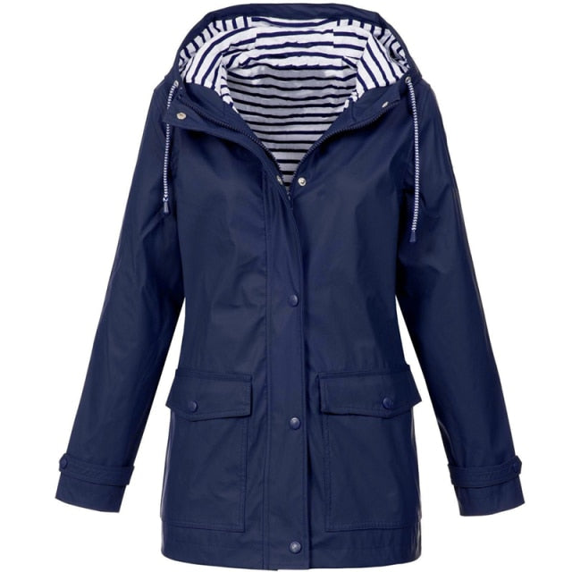 Chaqueta cortaviento impermeable de mujer