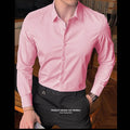 Camisa de color entero de hombre