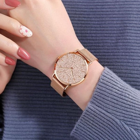 Reloj de pulsera elegante de mujer