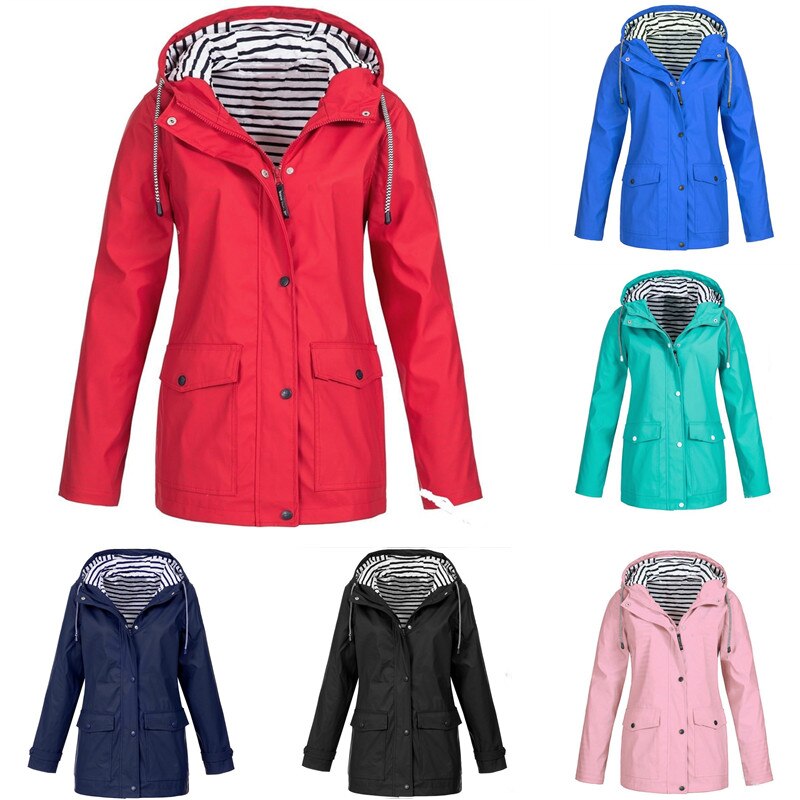 Chaqueta cortaviento impermeable de mujer