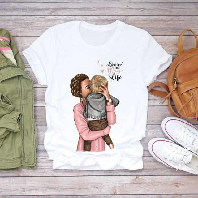 Camiseta corta para mamás