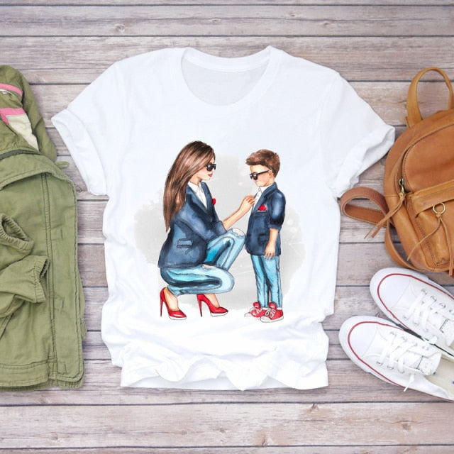 Camiseta corta para mamás