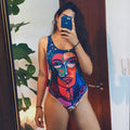 Traje de baño estampado de mujer