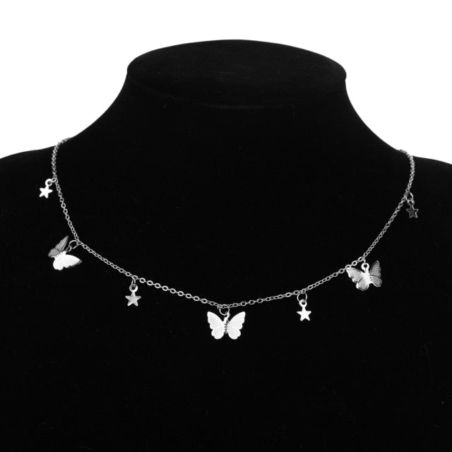 Collar o pendiente de mariposa de mujer