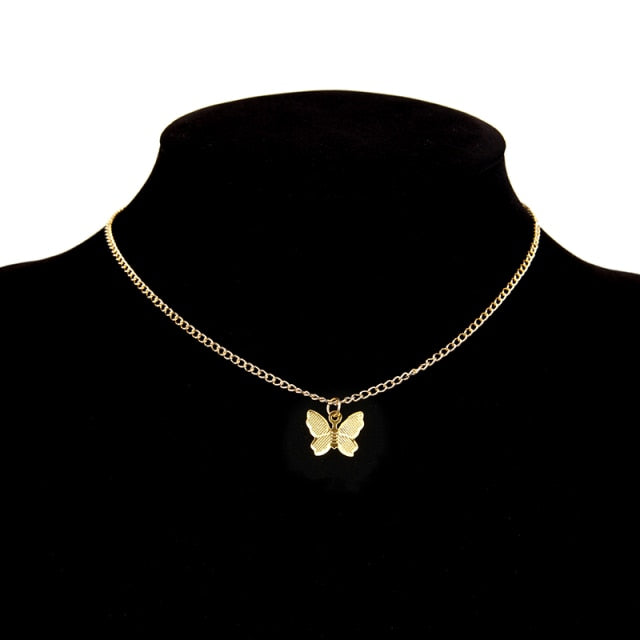 Collar o pendiente de mariposa de mujer