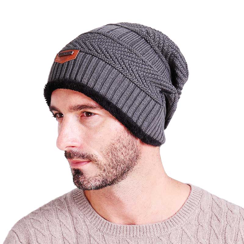 Gorro de invierno de punto para hombre