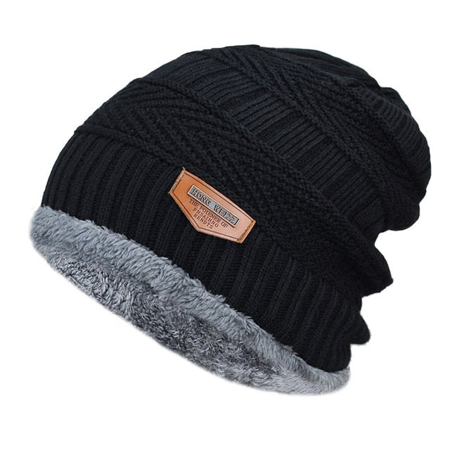 Gorro de invierno de punto para hombre