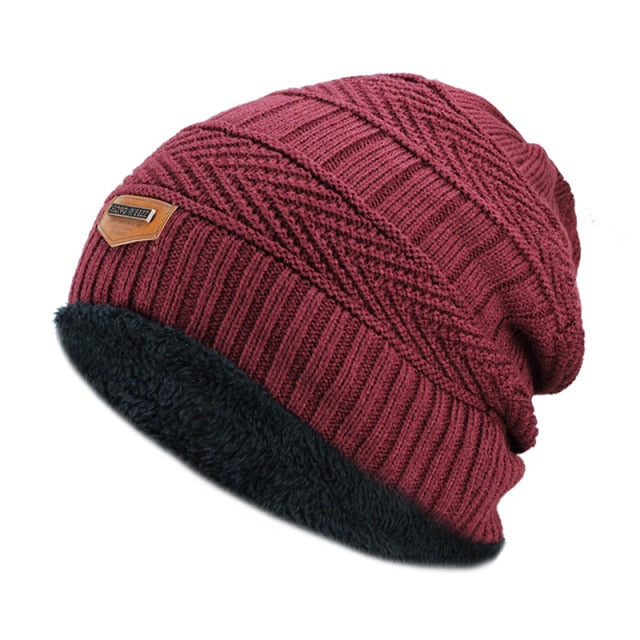 Gorro de invierno de punto para hombre