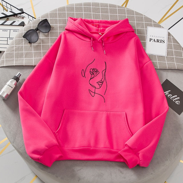 Sudadera cómoda con capucha de mujer