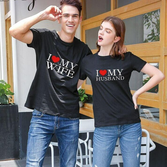 Camisetas cortas para parejas