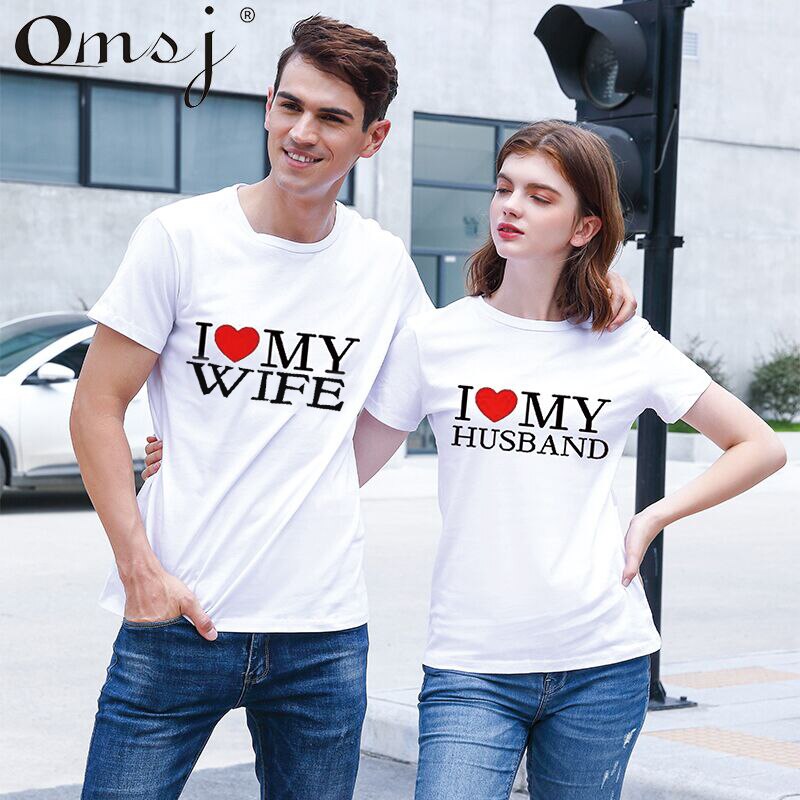 Camisetas cortas para parejas