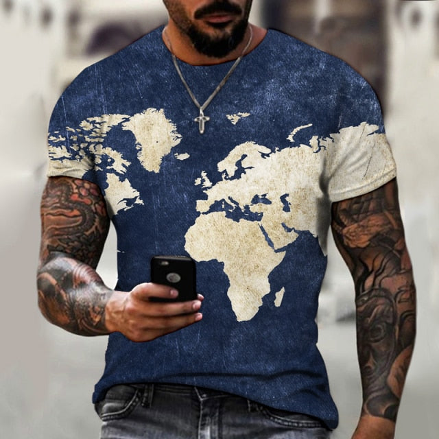 Camiseta cartográfica de verano