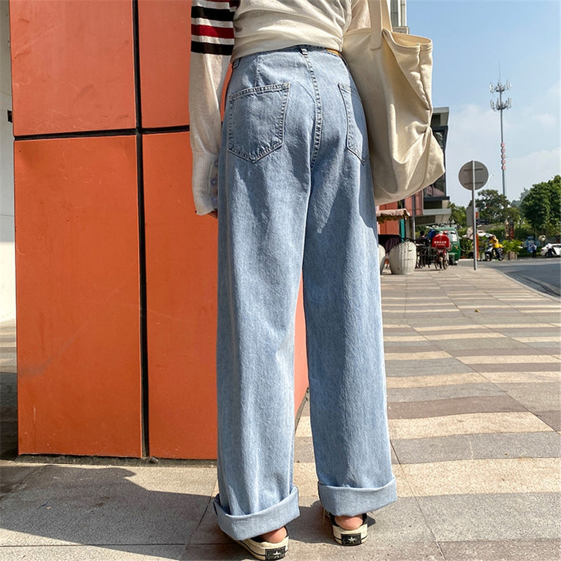 Pantalon de mezclilla holgado