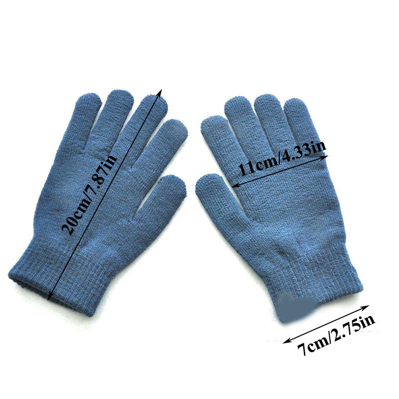 Guantes tejidos de invierno