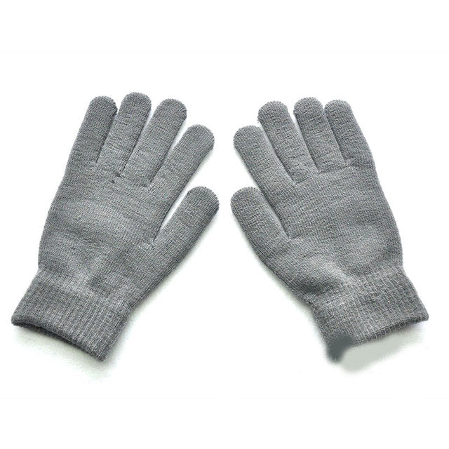 Guantes tejidos de invierno