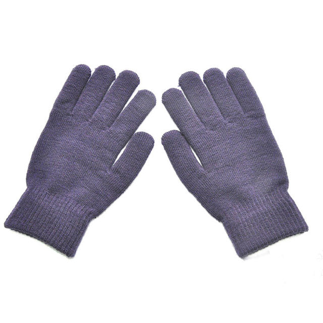 Guantes tejidos de invierno