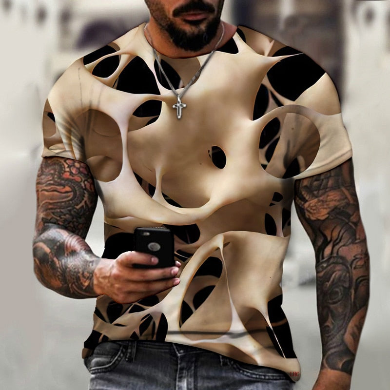 Camiseta con estampado 3D